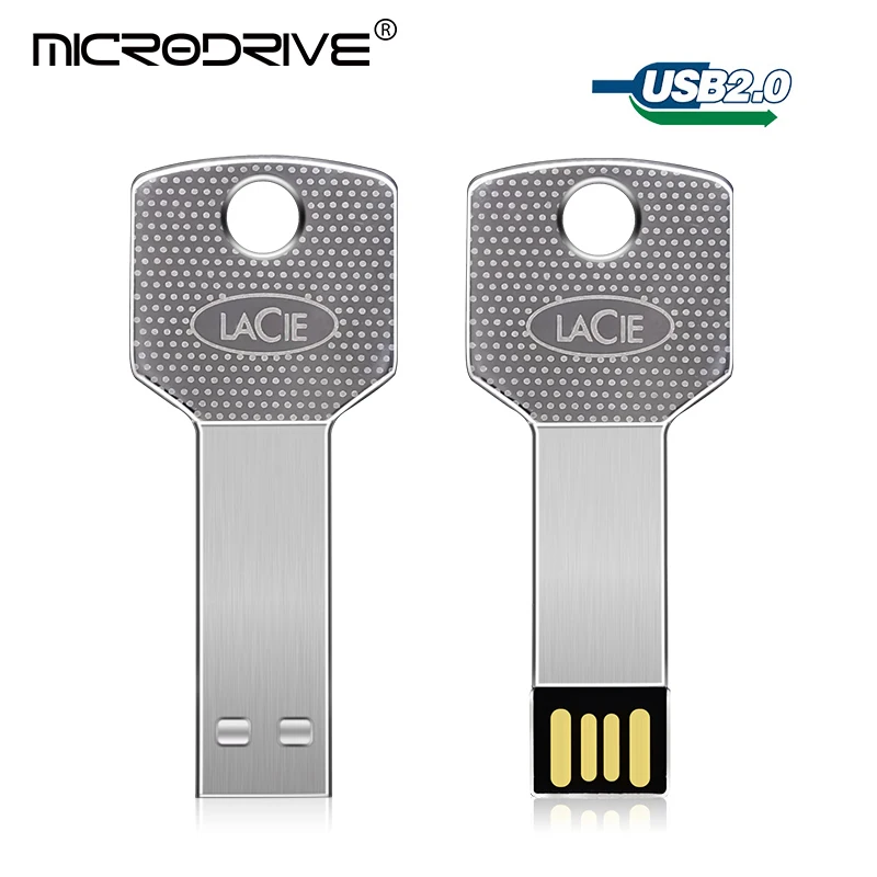 Lacie ключ металлическая ручка USB 4 GB/8 GB/16 GB/32 GB/64 GB 128 ГБ USB флэш-накопитель Car Key Memory Stick флеш-накопитель u-диск