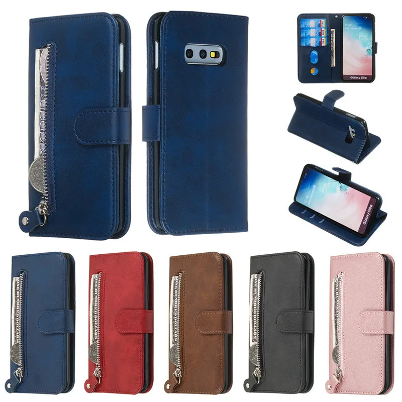 Чехол-кошелек на молнии для samsung Galaxy S10 S10E S9 A7 J7 J4 J6 Plus 2018 чехол из искусственной