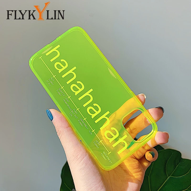 FLYKYLIN чехол с забавным буквенным принтом для iphone 11 Pro Max XS XR X 7 8 Plus задняя крышка