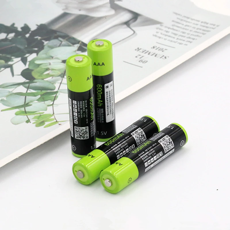 Горячая продажа ZNTER 1 5 V AAA перезаряжаемая батарея 600 mAh USB литий полимерная Быстрая