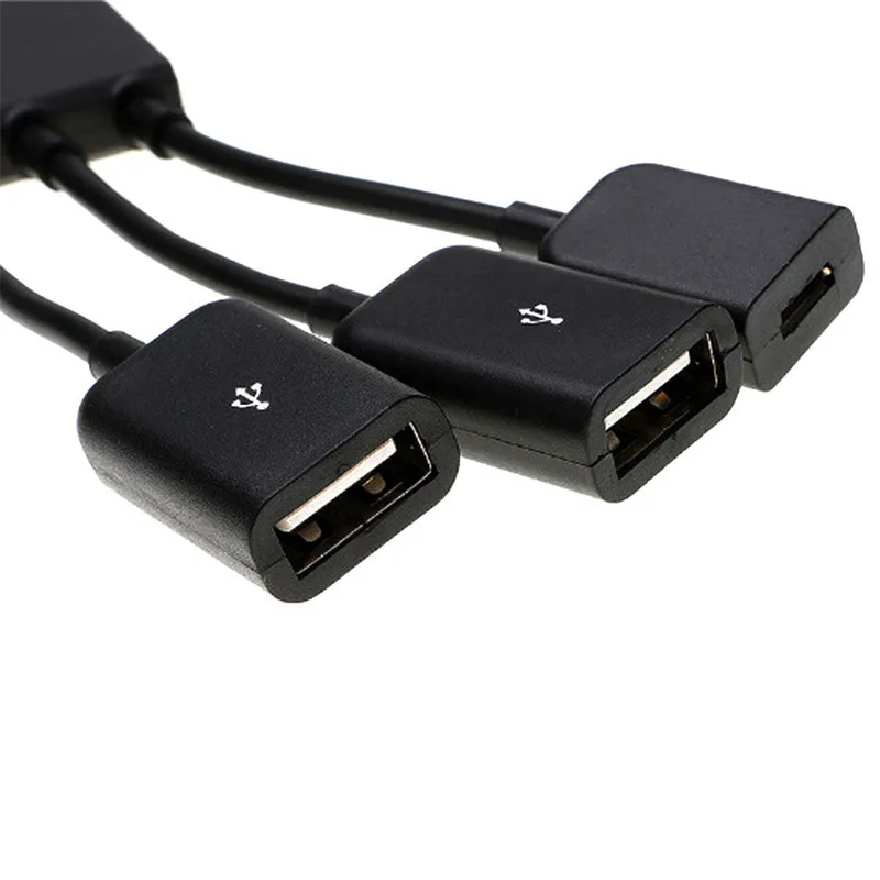 Горячая 4 порта Micro USB мощность OTG удлинитель концентратор кабель черный OTG концентратор кабель для Android планшет смартфон U диск мышь аксессуары