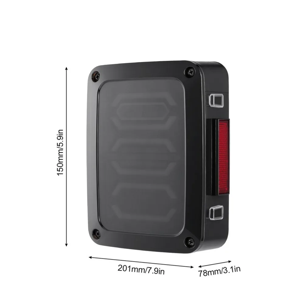 12V светодиодный задний фонарь в сборе Обратный фары заднего тормоза для Jeep Wrangler 07-16 прочного АБС-пластика с Корпус прозрачные линзы ПММА супер яркий