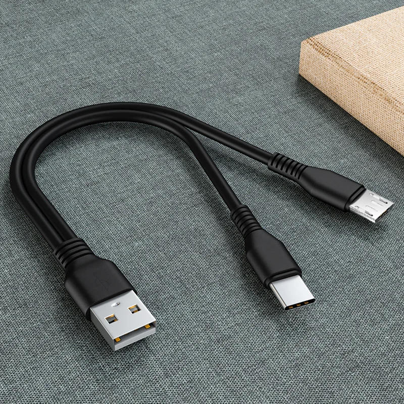 2 In 1 Micro USB C Cable Mobile Phone Charger Splitter Wire For Two Type C Micro Devices Charge Cord for Samsung S20 Xiaomi Mi9 iphone to hdmi cable