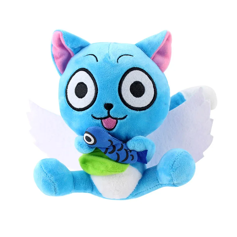 15-30 см Феи хвост счастливый кот с рыбой мультфильм Мягкие плюшевые игрушки Kawaii кукла подарок на день рождения для детей