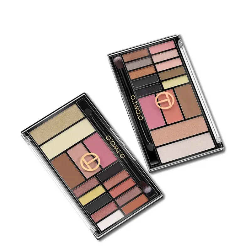 Professional 15 Shades Palette Highlighter Eye Shadow Glitter Blush Palette With Brush New NEWEST