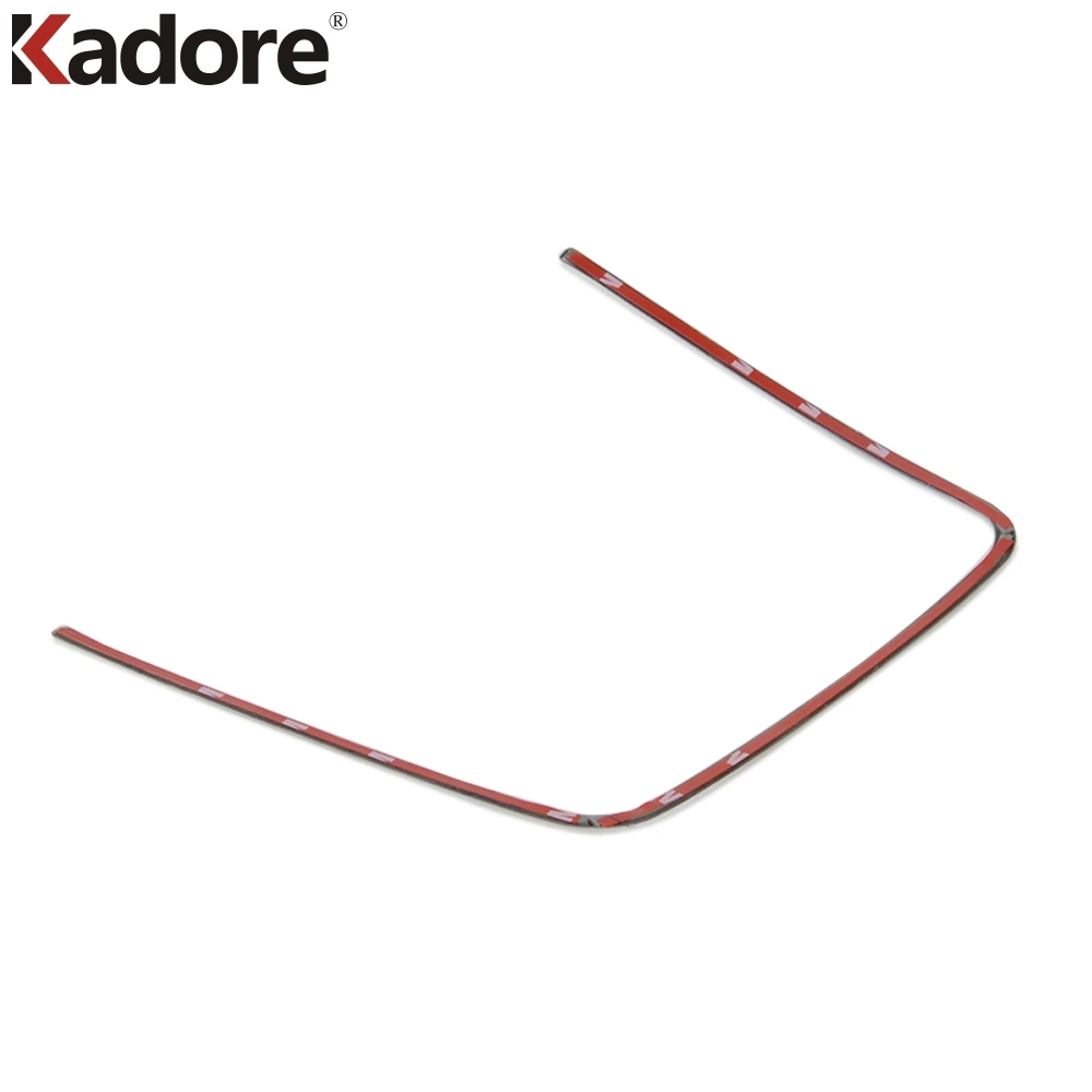 For Kia Rio 4 X-line 2018-2019 Stainless Steel Internal Garnish Storage Box Trim Cover Frame Sticker Strips Decoration Styling