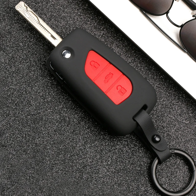 ABS пластик+ силиконовый чехол для ключей от машины чехол для Toyota Camry CHR Corolla RAV4 Avalon Land Cruiser Prado Prius