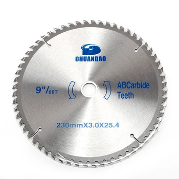 

9" Carbide Circular Saw Blade Grinding and Slicing For Woodworking Rotary Power Tool Cutting Wood and Metal Plastic 60/80T