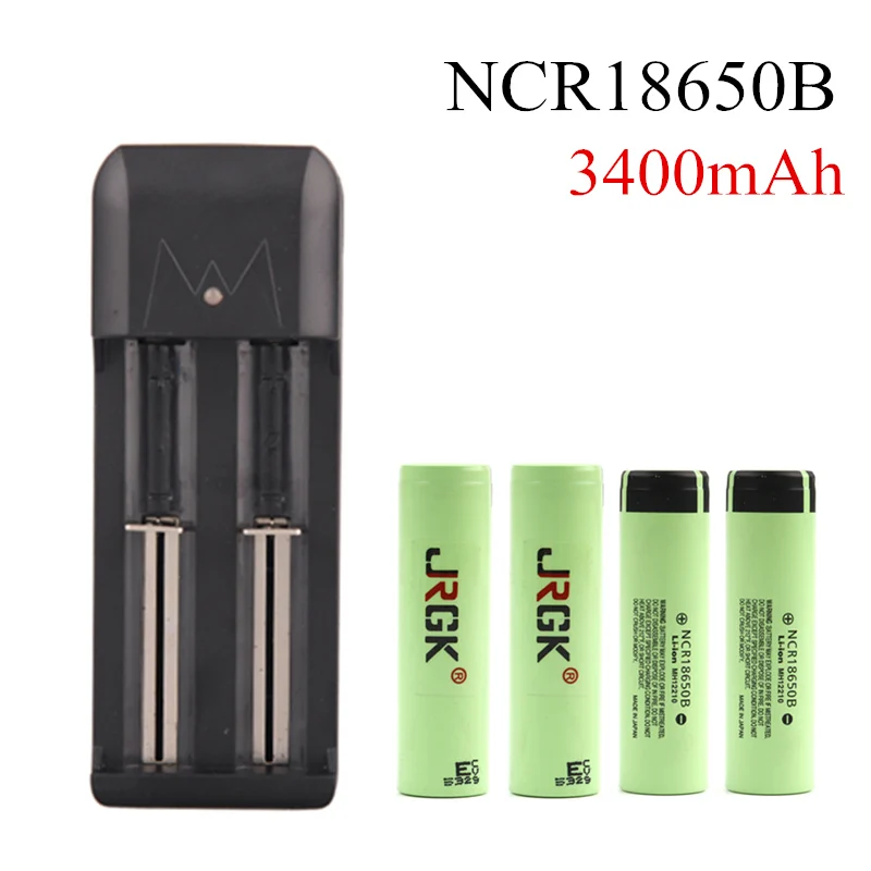 Vape Battery 3.7V NCR18650B 18650 Battery 3400mah Rechargeable Mod Lithium battery For Electronic Cigarette Mod with Charger Vape Battery 3.7V NCR18650B 18650 Battery 3400mah Rechargeable Mod Lithium battery For Electronic Cigarette Mod with Charger