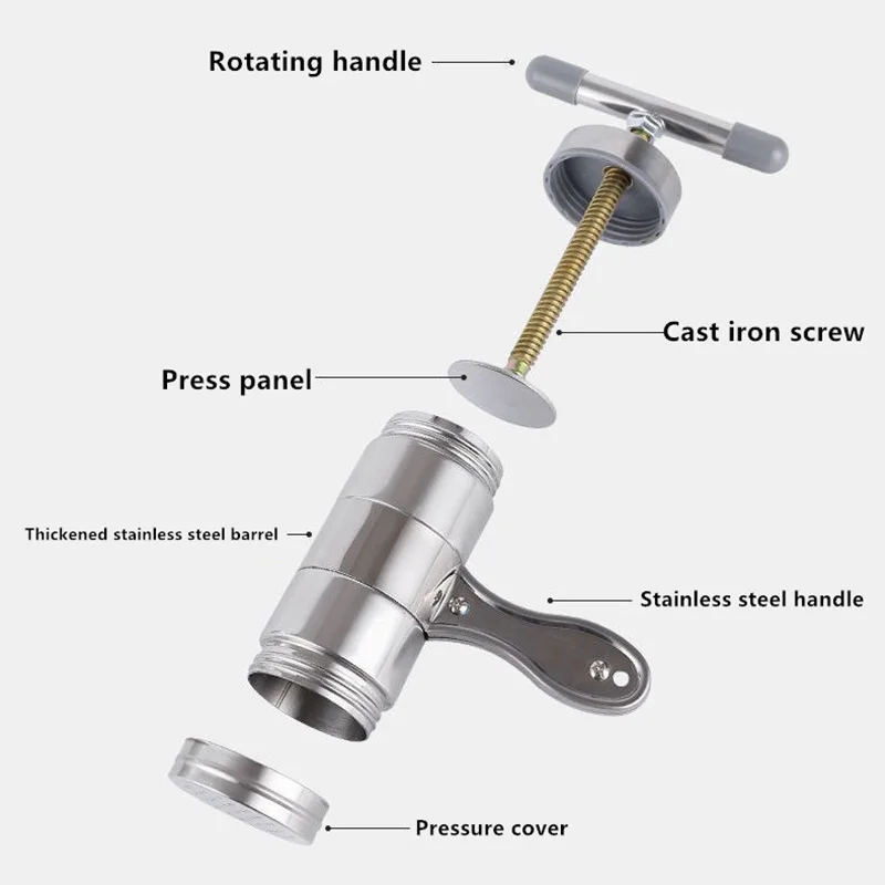 5 Mould Manual Noodle Maker Press Pasta Machine Spaghetti Noodle Making Machine Stainless Steel Fruit Cutter Juicer Kitchen Tool kitchen accessories noodle press pasta attachment