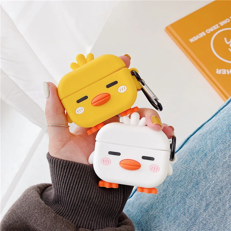 

Teyomi Cute Cool Cartoon Chicken Style Case For Airpods Pro Case Soft Silicone Earphone Case For Airpods 1/2 Case For Kids Girls