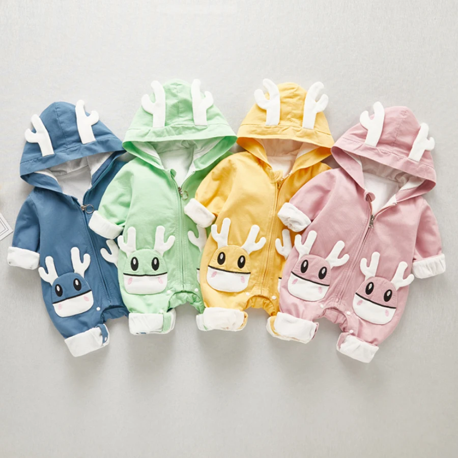 Новинка детские комбинезоны IYEAL с капюшоном и милыми кроличьими ушками для