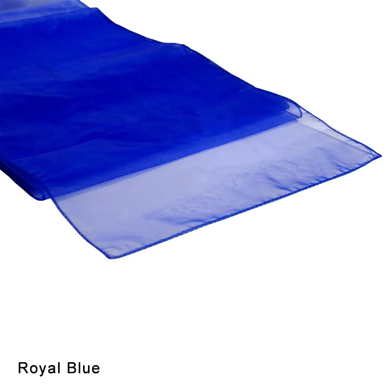 Royal blue Простые Красочные Новые многофункциональные скатерти из органзы, свадебные вечерние украшения для дома, декор для стола с флагом, чистый декор для стола - Цвет: Royal blue