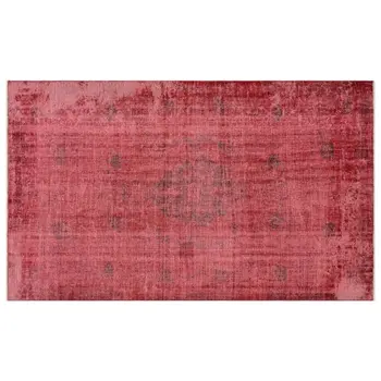 

Handmade Red Vintage Overdyed Turkish Area Rug 158x259 Cm-5'2''X8'6''