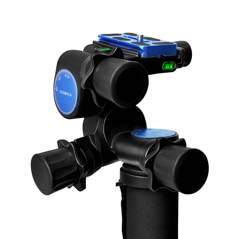 Benro GD3WH Gear Drive 3 Way Head Three-Dimensional Magensium Heads For Camera Tripod Monopod Easy to take pictures