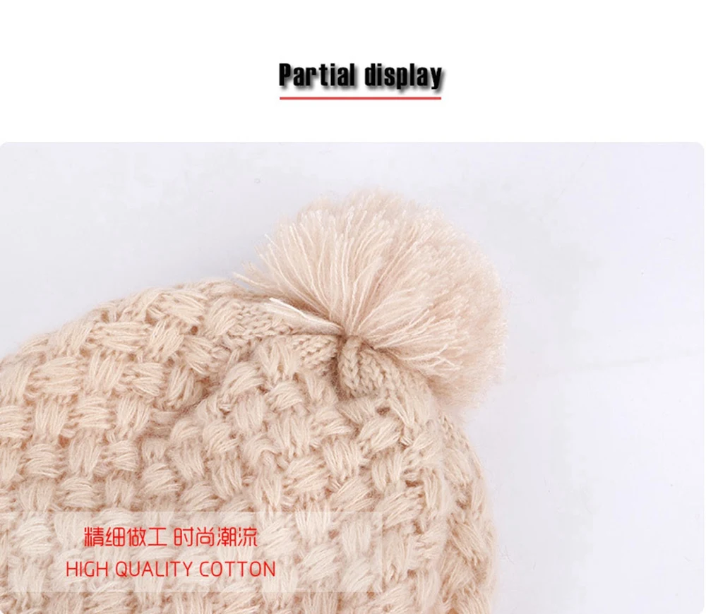 Новинка, AliExpress, бархатная шапка, костюм с нагрудником, вязаная шапка с нагрудником, два комплекта теплой верхней одежды