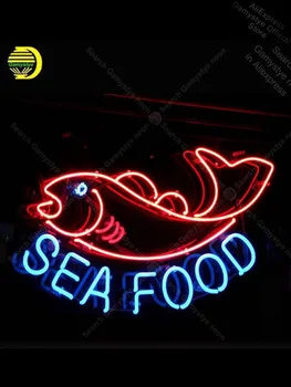 

Neon Sign Sea Food fish Neon Bulb sign handcraft restaurant Display Neon Teaches Pacma Fighting Cool Neon Signs Tube Neon Shop
