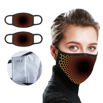 

Men Women 2 Pcs Pm2.5 Activated Carbon Filter 3d Pollution Adult 2 masque Wide Straps Washable Reusable Muffle Respirator