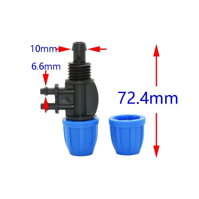 Разветвитель для садового шланга 8/11 до 4/7 Т-образный редуктор barb 2-полосная труба для капельного орошения фиксирующий замок гайка редуктор 3/8 до 1/" разъем 3 шт