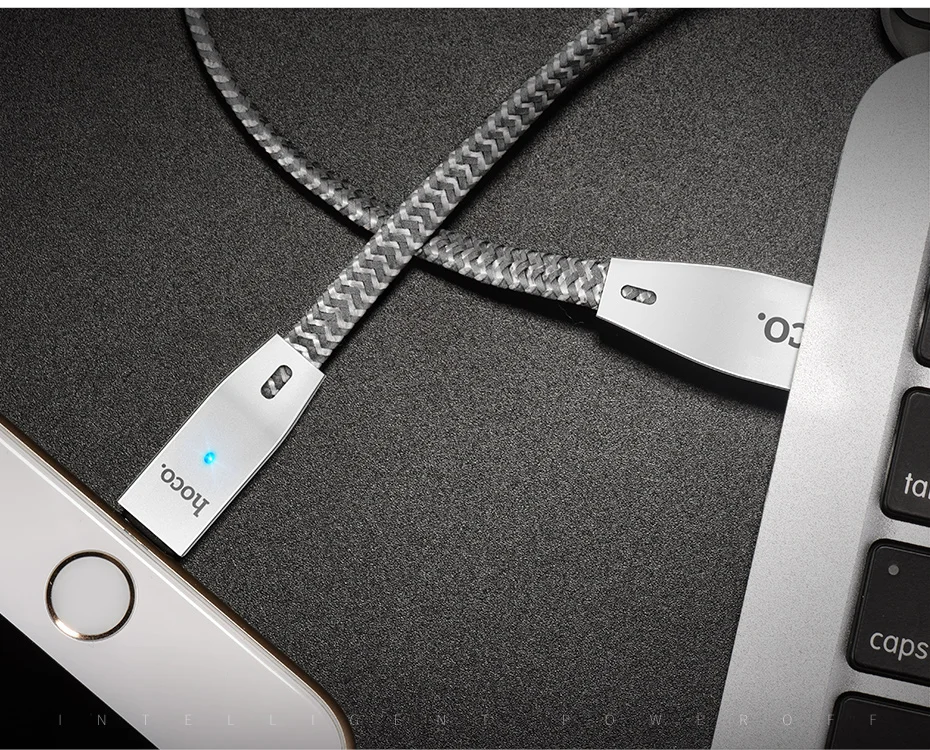 HOCO USB кабель для быстрой зарядки для iPhone XS MAX 7 8 plus автоматическое отключение зарядка с синхронизацией данных для кабеля Lightning