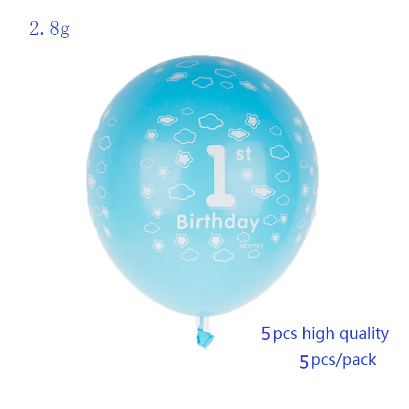 5pcs blue 1st 1 шт., фольга, 18 дюймов, Круглый Пол, показ, он или она, мальчик или девушка с воздушными шарами, гелиевые шары, Детские вечерние украшения для душа, детская розовая голубая игрушка - Цвет: 5pcs blue 1st