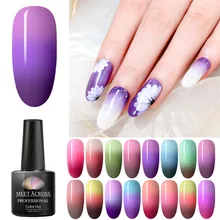 Встречаются по всей 4 шт./компл. 3 цвета Термальность Гель-лак для ногтей, Температура Цвет изменение био-Гели Soak Off УФ-гель маникюрный лак для ногтей Лаки