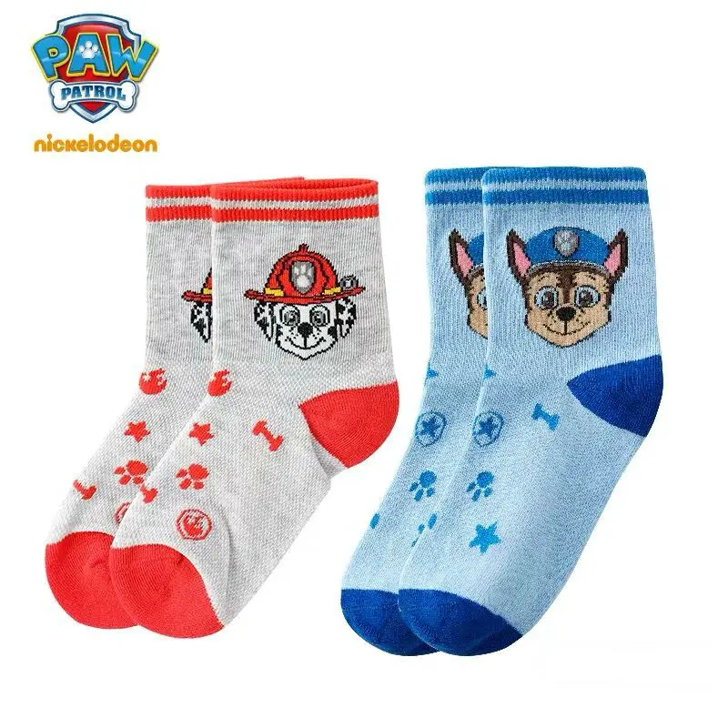 1 пара детских носков с изображением героев мультфильма «Щенячий патруль» модель года, новая детская игрушка - Цвет: 10-two pairs
