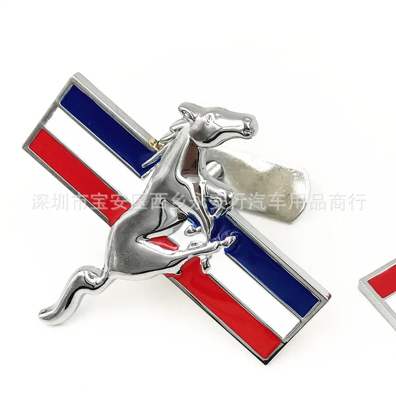 Подходит для Ford Mustang Автомобильный логотип Mondeo Fox Carnival три цвета Pegasus металлические модифицированные автомобильные Логотипы