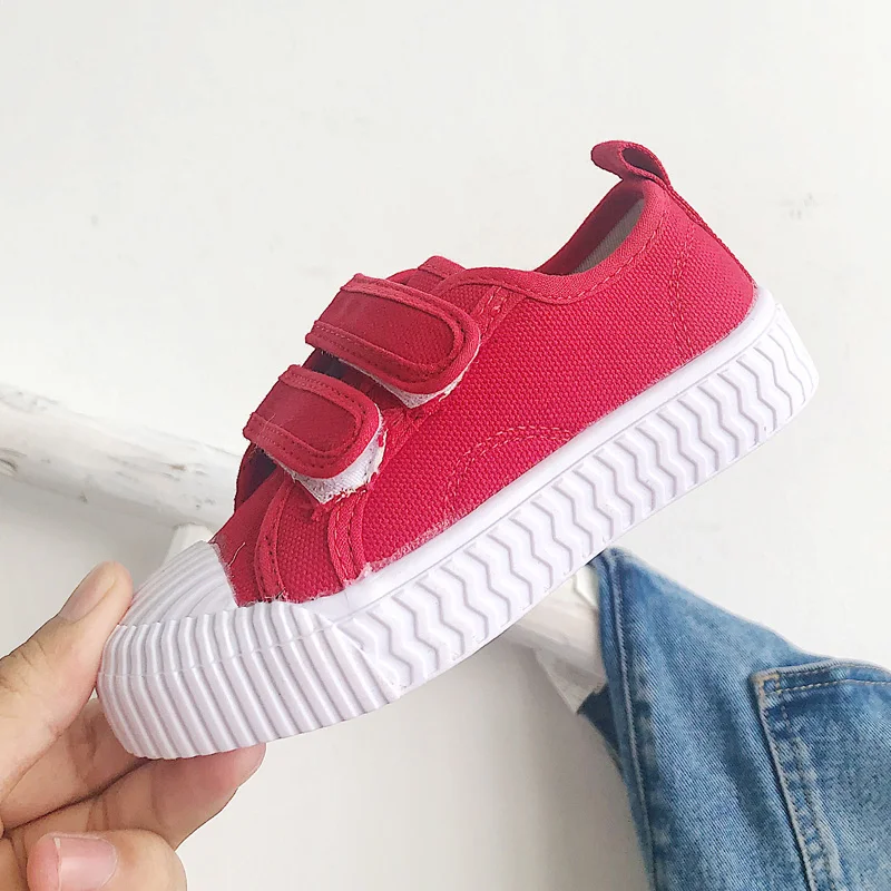 RumRam Kids Shoes For Girls Children Canvas Shoes Boys Sneakers Spring Autumn Candy Color White Short Fashion Children Shoes Kid