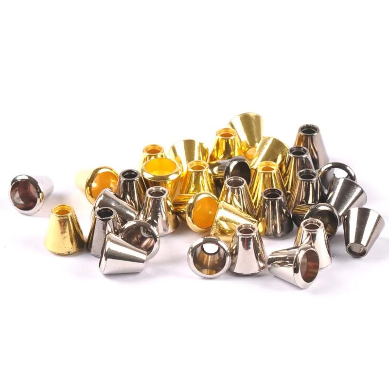 Description Picture 6 of item50pcs Silver/Golden Plastic Bell Stopper Without Lid Cord Lock Ends Toggle Clip Rope for Sportswear Backpack Bags DIY Kits