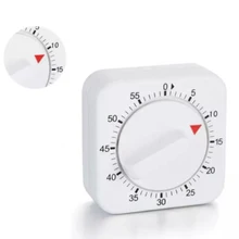60 Minutes Kitchen Timer Count Down Alarm Reminder White Square Mechanical Timer For Kitchen Home Baking Cooking Tools