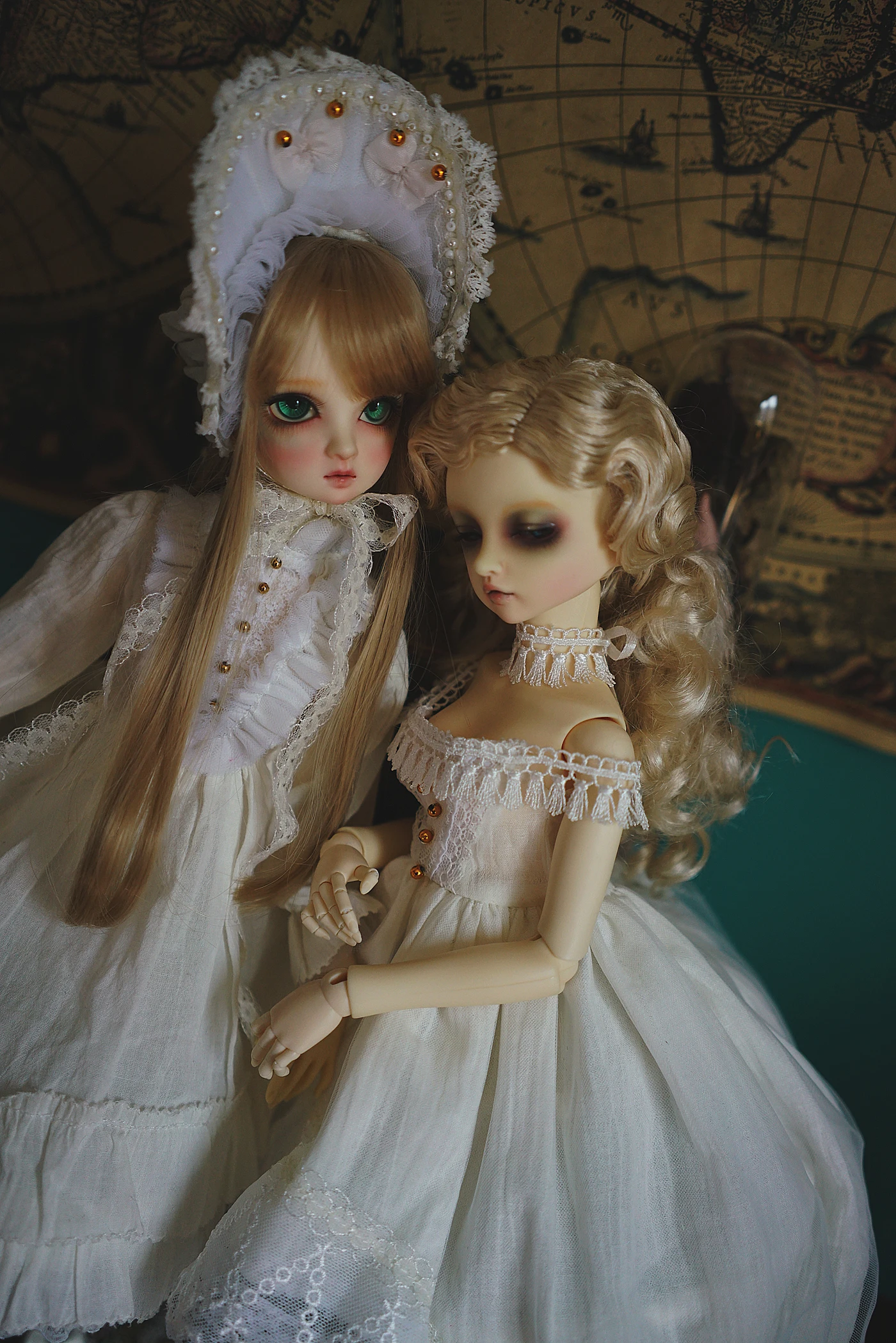 BJD куклы одежда белая Лолита Ретро платье для 1/3 1/4 1/6 игрушки аксессуары платье Игрушки для девочек