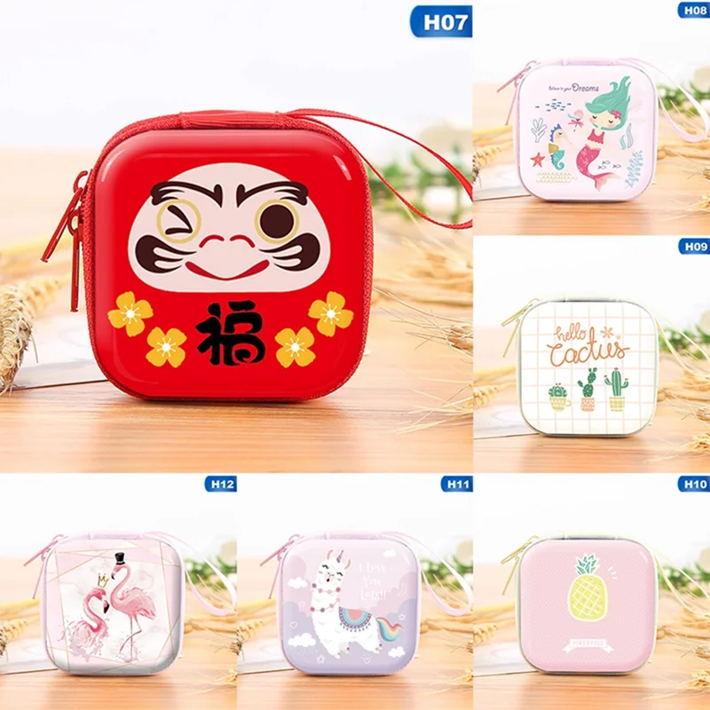 Kawaii мини-сумка с рисунком единорога фламинго, кошелек для монет, милый детский кошелек для девочек, органайзер для наушников, коробка, сумки, рождественский подарок
