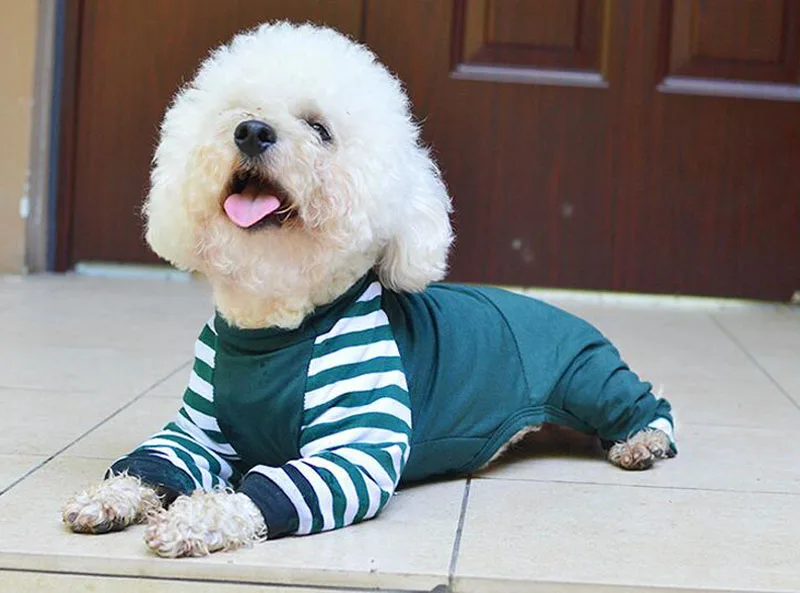 Soft Cotton Pets Dog Costume Pajamas Winter Warmer Pets Doggy Puppy Cat Clothes Pet Jumpsuits Romper Pyjamas Clothing XS-XL 20A