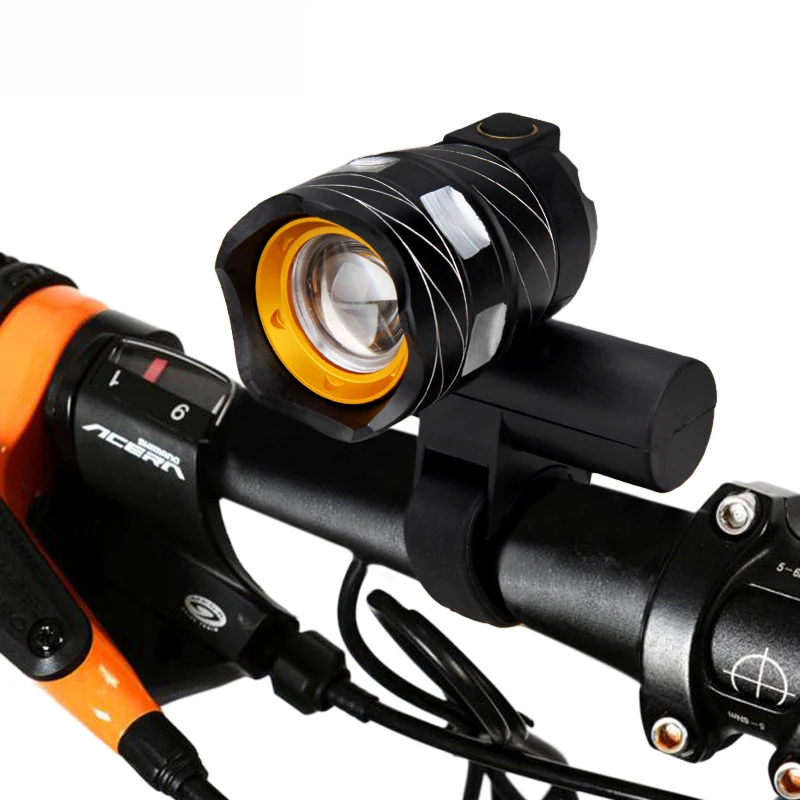 Excellent USB Rechargable Lamp Zoomable 15000LM T6 LED Bike Front Light Torch 3 Modes Cycling Headlight 1