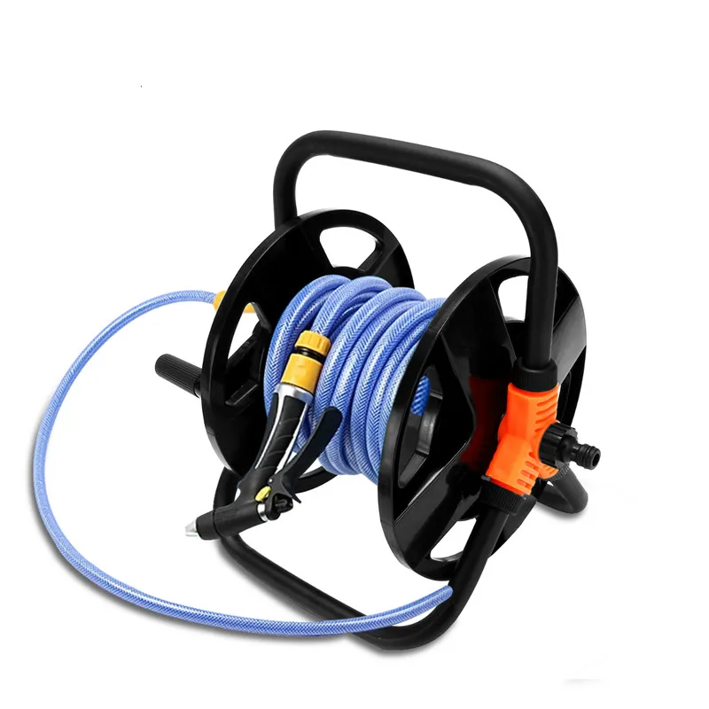Garden Hoses Reel Rack Portable PP Plastic+Metal+Copper Garden Pipe