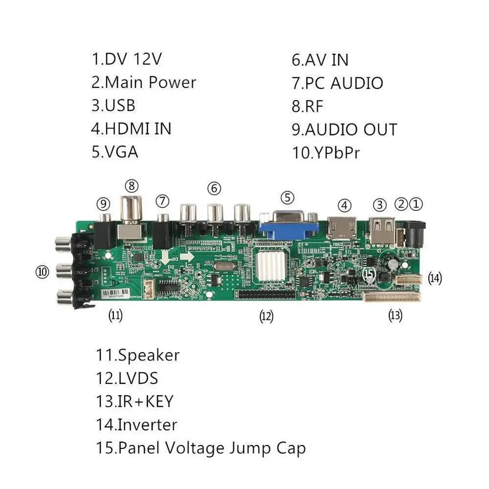3663 цифровой сигнал DVB-C DVB-T2 DVB-T Универсальный lcd USB русская плата драйвер 3463A обновление ТВ игровой контроллер Z4B1