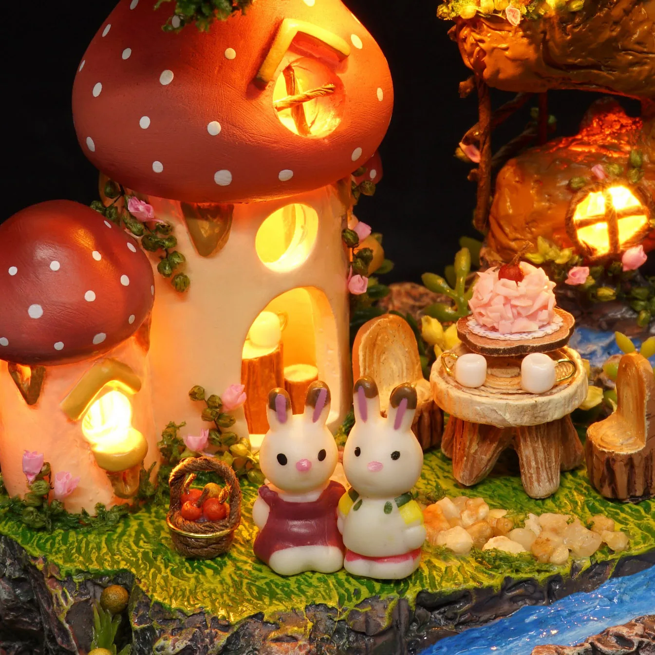 

Snow DIY Sky City Box Music Box Frozen Wood Handmade Assembling Jigsaw Puzzle Octave Music World without Any Female