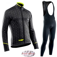 Northwave теплый Зимняя Теплая Флисовая велосипедная одежда NW Мужской трикотажный костюм для прогулок верховой езды на велосипеде MTB Одежда комбинезон комплект