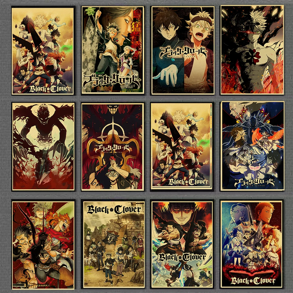 gasogas details about black clover hd print wall poster scroll home decor cosplay home garden vintage sea life home decor posters prints