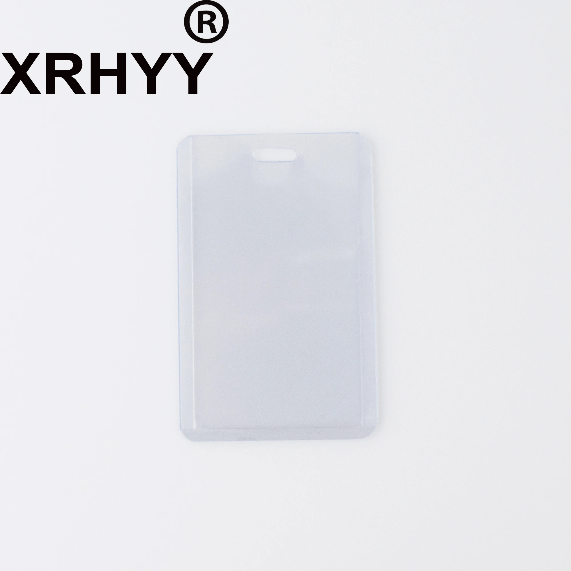 XRHYY 5 шт. полупрозрачный ПВХ жесткий пластиковый значок кошелек с отделами для карт чехол для удостоверения личности со слотом и цепными отверстиями-вертикальный