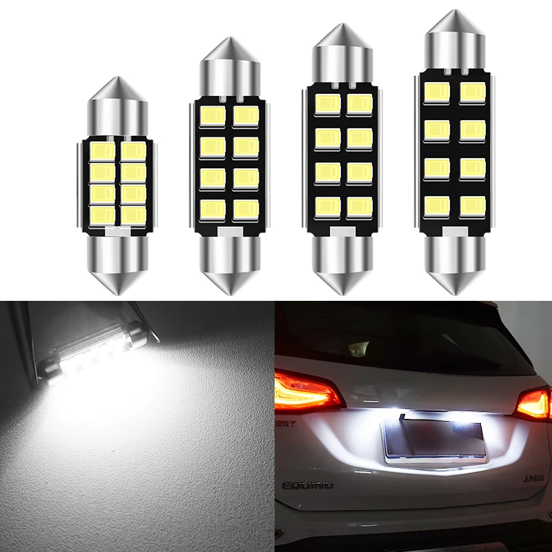 1 шт. CANbus 31 мм 36 39 41 C5W C10W 2835 Чип 8 SMD 12 В Светодиодная лампа для автомобиля гирлянда