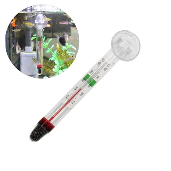 

Glass Tube Aquarium Fresh/Salt Fish Thermometer Temperature Submersible Suction Aquariums Tanks Decor Function Navidad 2019