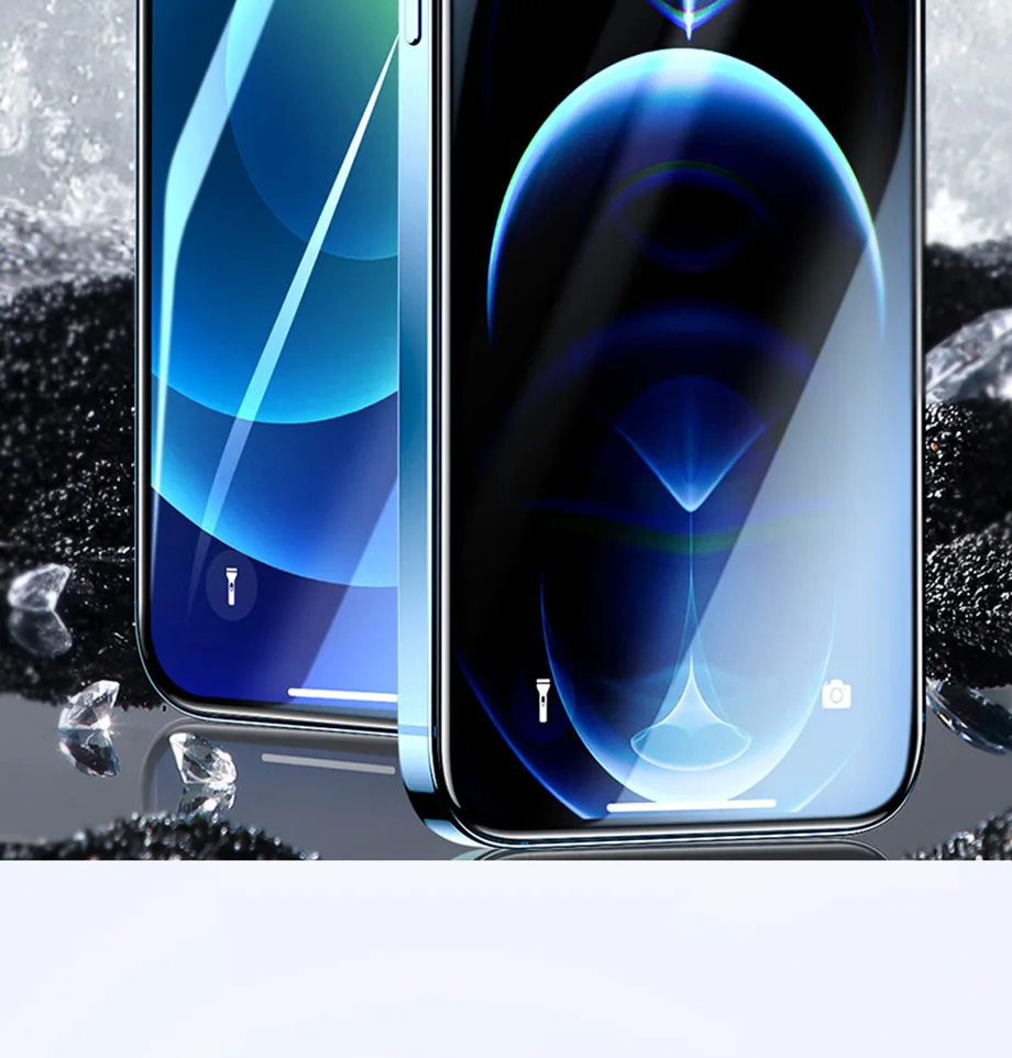 20000D Full Cover Protective Glass On For iPhone 11 12 13 Pro XS Max X XR Screen Protector On iPhone 13 Pro XR 6 7 8 Plus Glass mobile tempered glass