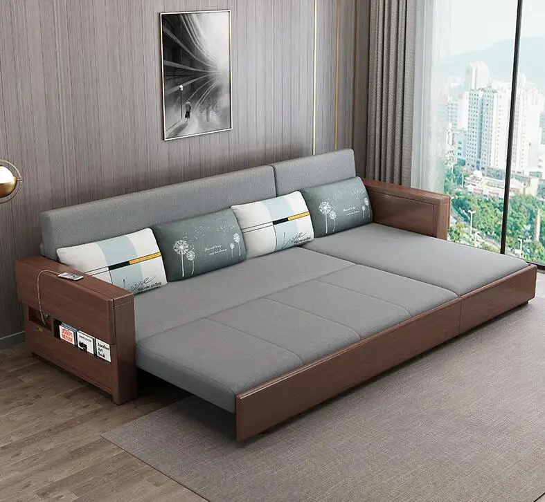 Мебель для гостиной тканевый диван, большое пространство для хранения диван невидимая кровать