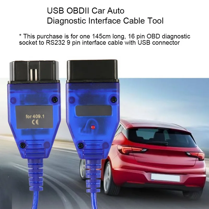 Vag-Com KKL VAG-COM 409,1 OBD2 Диагностический кабель usb сканер сканирующий инструмент интерфейс для V W Audi Seat Volkswagen Skoda