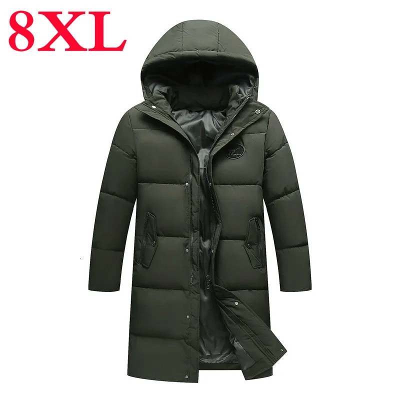 

8XL 7XL Men X-Long Parkas hombre invierno Winter Jacket Men plus size Causal Parkas Cotton Padded Coats Men Thick jacket warm