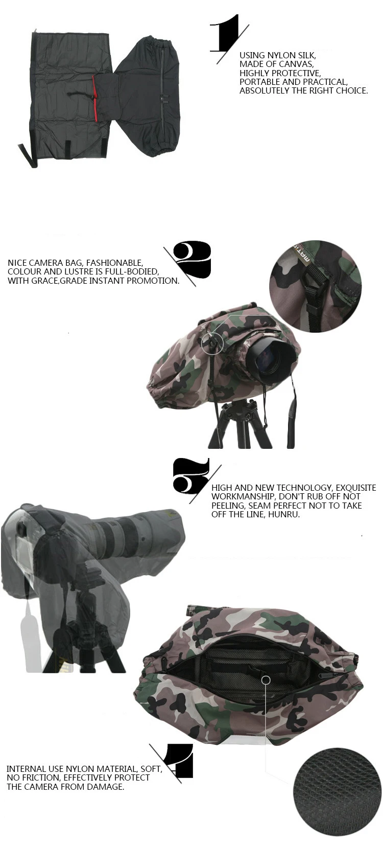 Чехол для камеры непромокаемая сумка защиты от пыли Canon/Sony/Nikon/Olympus/Pendax DSLR SLR