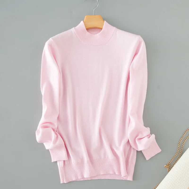 D00498 pink Qualtiy кашемировый свитер женский Водолазка женские большие размеры Трикотаж Пуловеры Зимние теплые свитера женские D498 - Цвет: D00498 pink