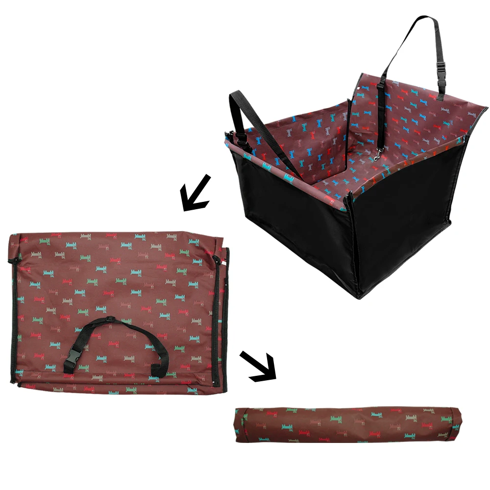 Pet Dog Car Seat Cover Waterproof Dog Carrier Safe Dogs Car Seat Basket Cat Puppy Bag Travel Mesh Hanging Bags Pet Carrier Bag Car Seat Cover Pet Cargo Cover Dog Seat Cover